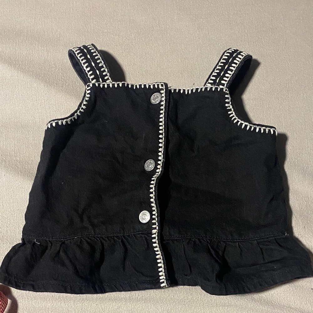 Zara Black Kids Top with White Trim